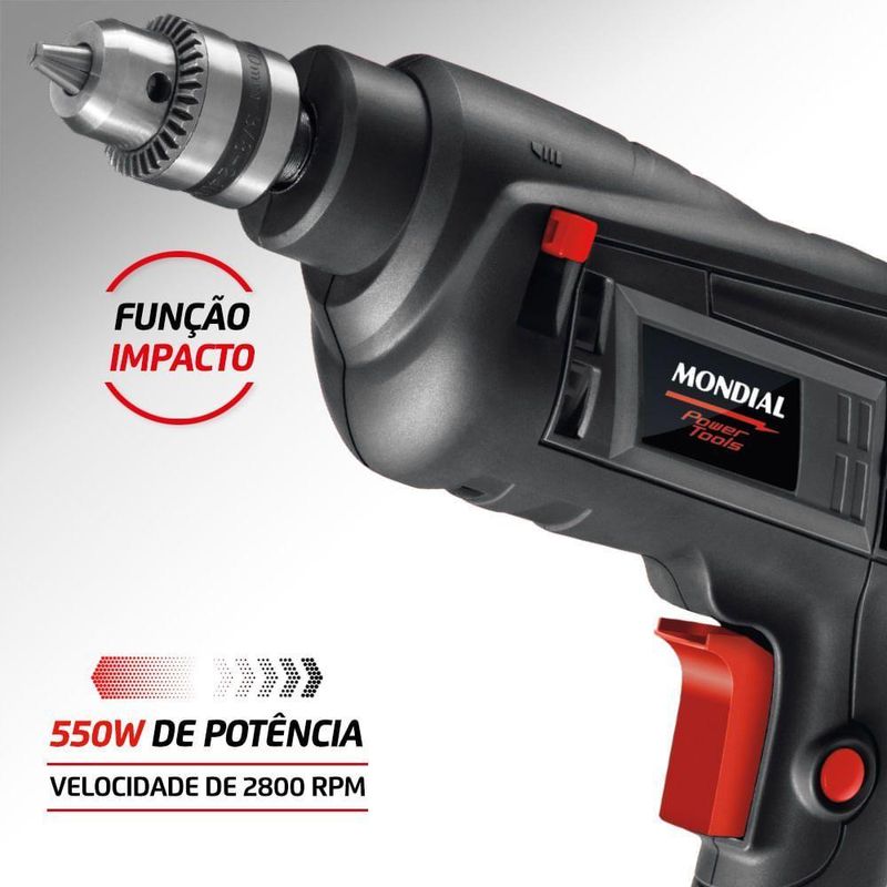 Furadeira De Impacto Power Tools Fi-09 550w-220v-preto