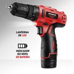 Parafusadeira E Furadeira 12V Com Maleta Pi-12Ma Bivolt