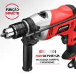 Furadeira De Impacto Power Tools Ffi-05 220v-vermelho