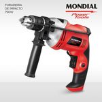 Furadeira De Impacto Power Tools Ffi-05 220v-vermelho