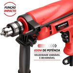Kit Oficina Mondial Tools Nffi-07m Furadeira-127v-vermelho