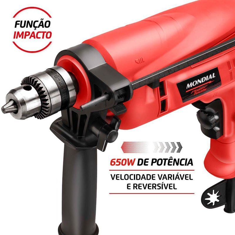 Kit Oficina Mondial Tools Nffi-07m Furadeira-127v-vermelho