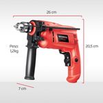 Kit Oficina Mondial Tools Nffi-07m Furadeira-127v-vermelho