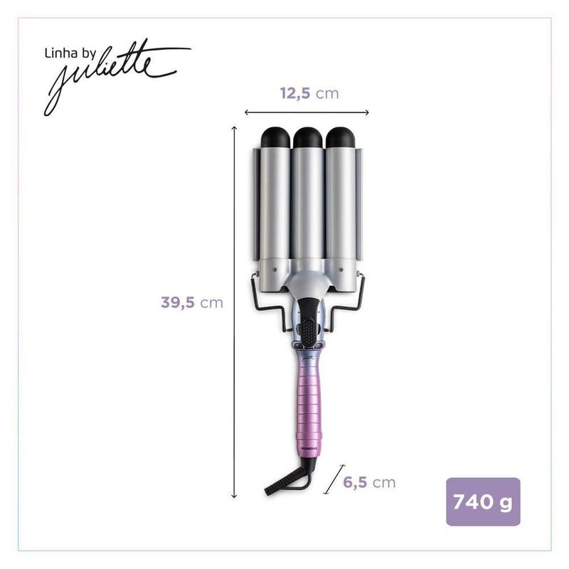 Modelador De Cachos Triondas By Juliette Mondial Azul/rosa MCT-JU-03 Bivolt