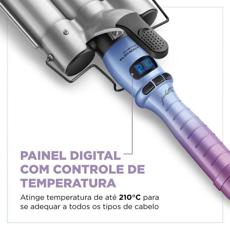 Modelador De Cachos Triondas By Juliette Mondial Azul/rosa MCT-JU-03 Bivolt