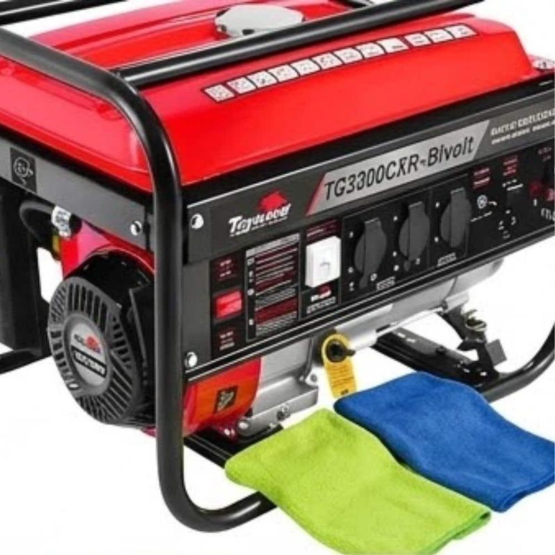Gerador Gasolina 3,1kva Bivolt Tg3200cxr Com Panos Microfibra 2 Peças 42336002 Toyama Tramontina