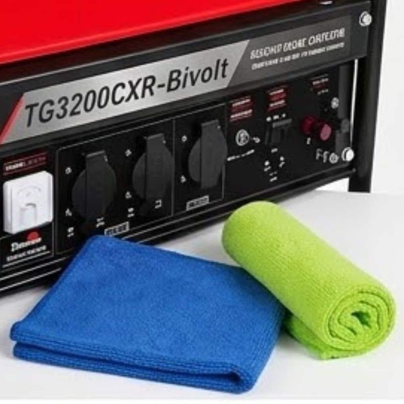 Gerador Gasolina 3,1kva Bivolt Tg3200cxr Com Panos Microfibra 2 Peças 42336002 Toyama Tramontina