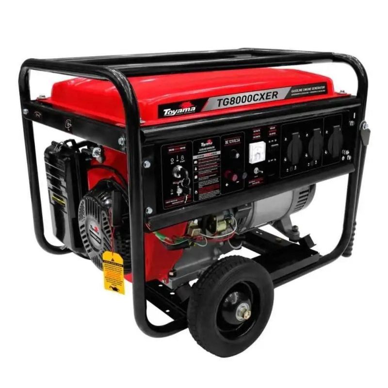 Gerador De Energia à Gasolina 7,2 Kva Bivolt Partida Elétrica Tg8000cxer Toyama Bivolt