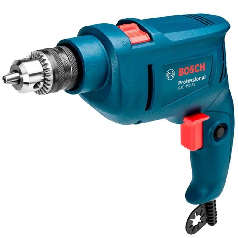 Furadeira Industrial De Impacto 3/8 Pol Com Reversão 450w Gsb 450 Re Bosch 220v