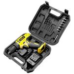 Compressor De Ar 43l 2,5hp 220v Com Parafusadeira 12v Bivolt Com Kit 13 Peças Tekna Evald