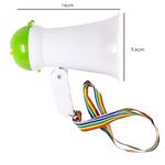 Megafone Amplificador Portatil Mini Gravador De Mao Ajuste Sirene Musical Dobravel A Pilha
