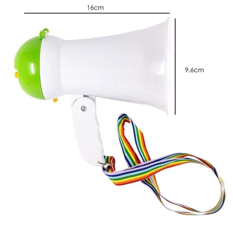 Megafone Amplificador Portatil Mini Gravador De Mao Ajuste Sirene Musical Dobravel A Pilha