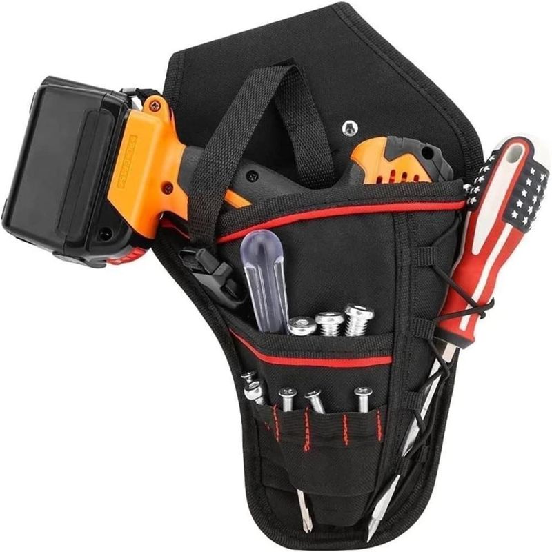 Cartucheira Porta Furadeira Ferramentas Parafusadeira Cinto Bolsa Eletricista Carpinteiro