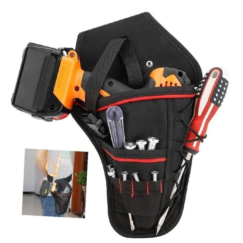 Cartucheira Porta Furadeira Ferramentas Parafusadeira Cinto Bolsa Eletricista Carpinteiro