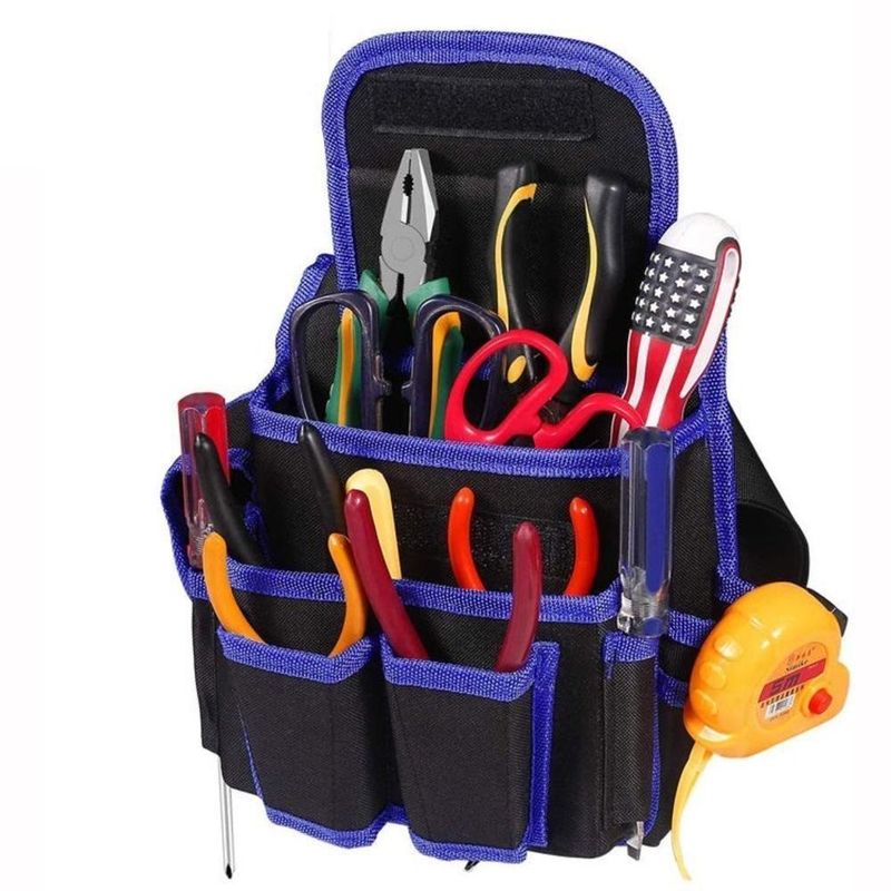 Cinto Porta Ferramentas Bolsa Cartucheira Eletricista Cinturao Organizador 8 Espacos Carpinteiro