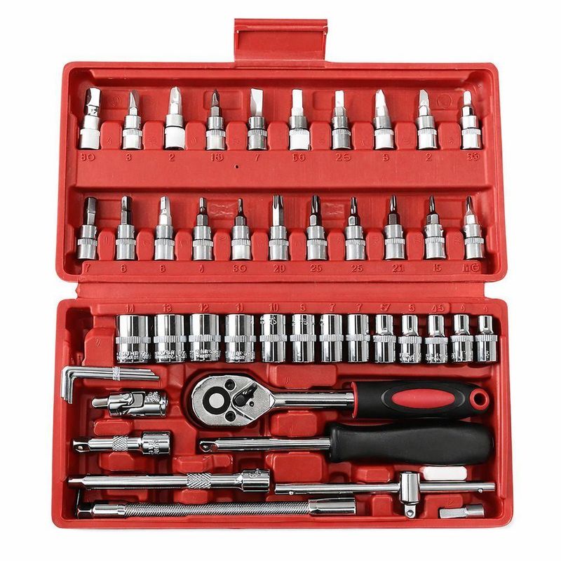 Kit Ferramentas 46 Peças Com Maleta – Versátil, Durável E Profissional