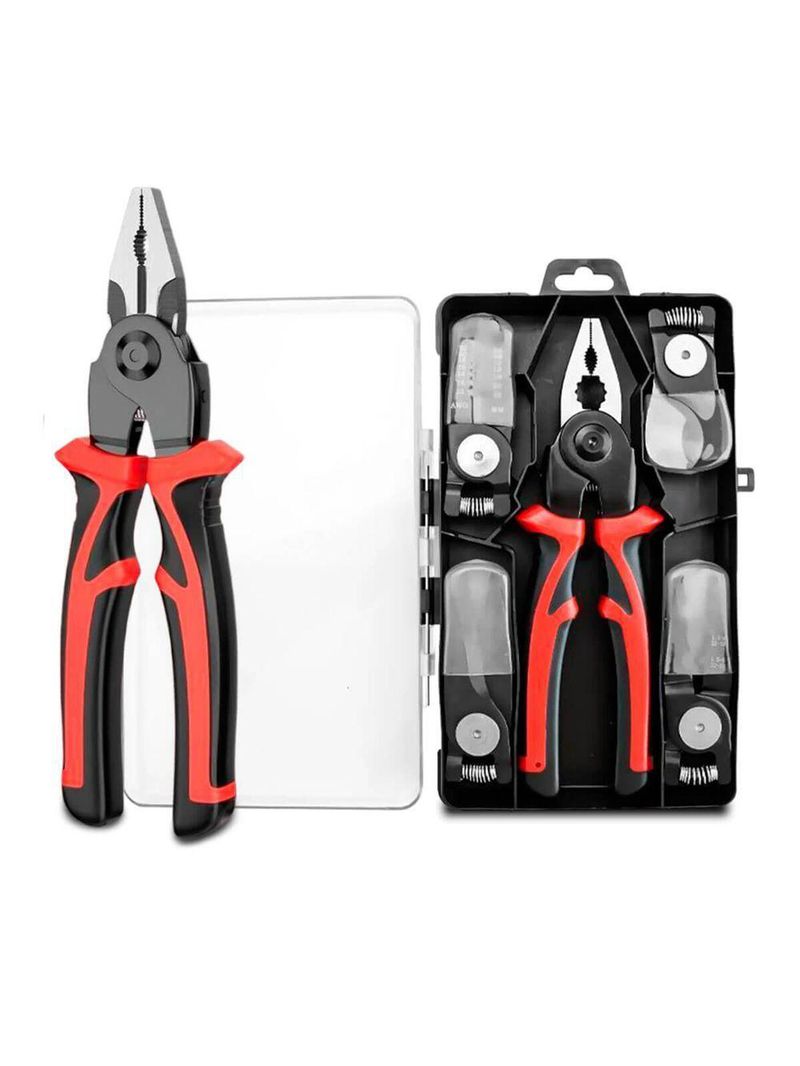 Kit Conjunto Alicate 5 Em 1 Cortador Descascador Crimpador
