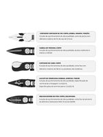Kit Conjunto Alicate 5 Em 1 Cortador Descascador Crimpador