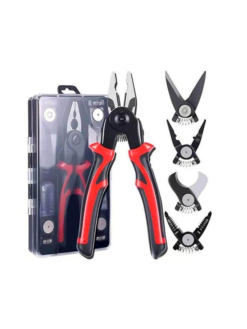 Kit Conjunto Alicate 5 Em 1 Cortador Descascador Crimpador