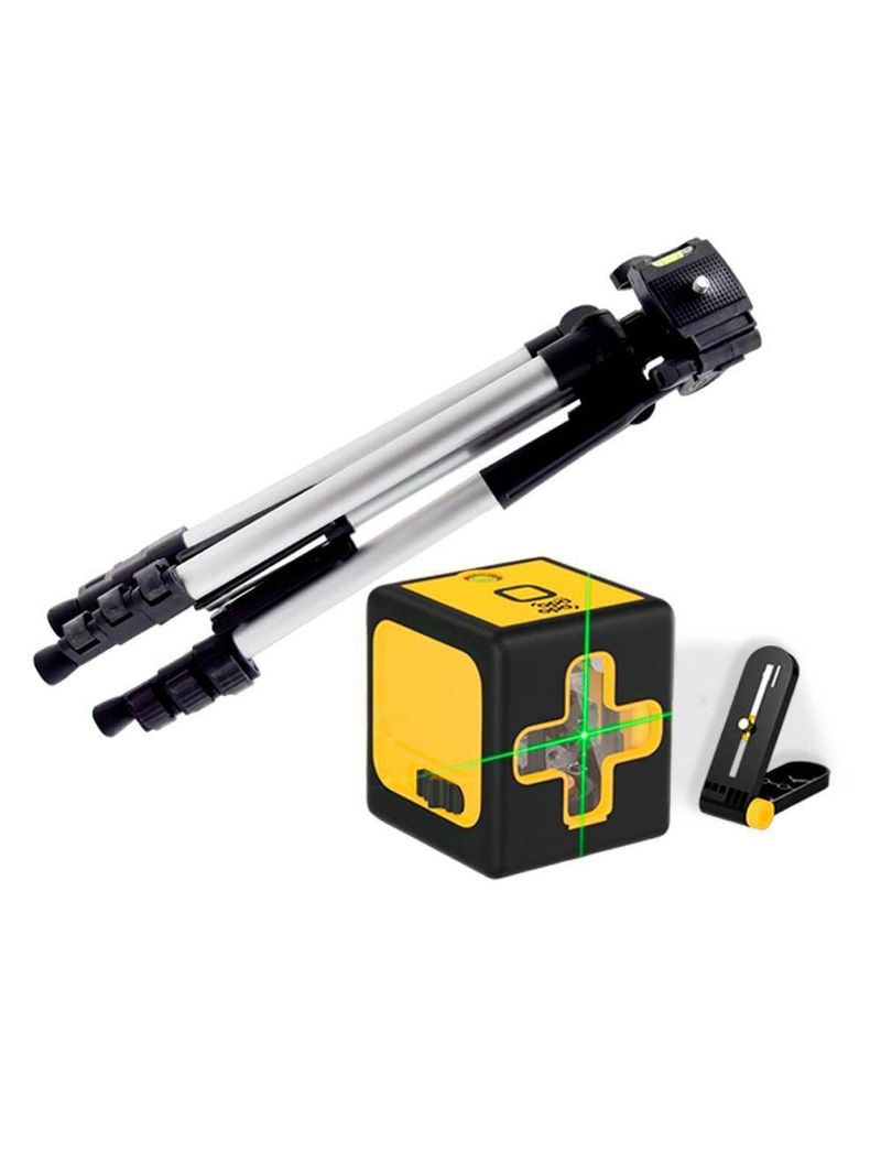 Kit Mini Nível Laser 20m Com Tripé 2 Linhas E Bateria Recarregável
