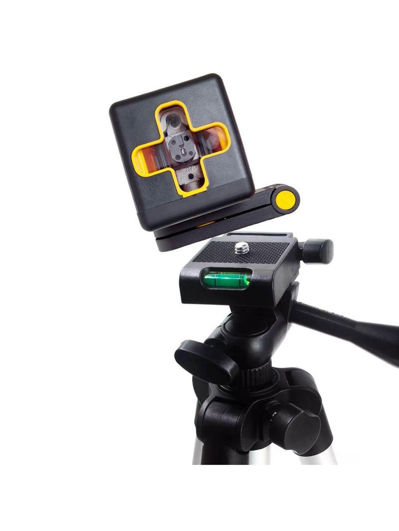 Kit Mini Nível Laser 20m Com Tripé 2 Linhas E Bateria Recarregável