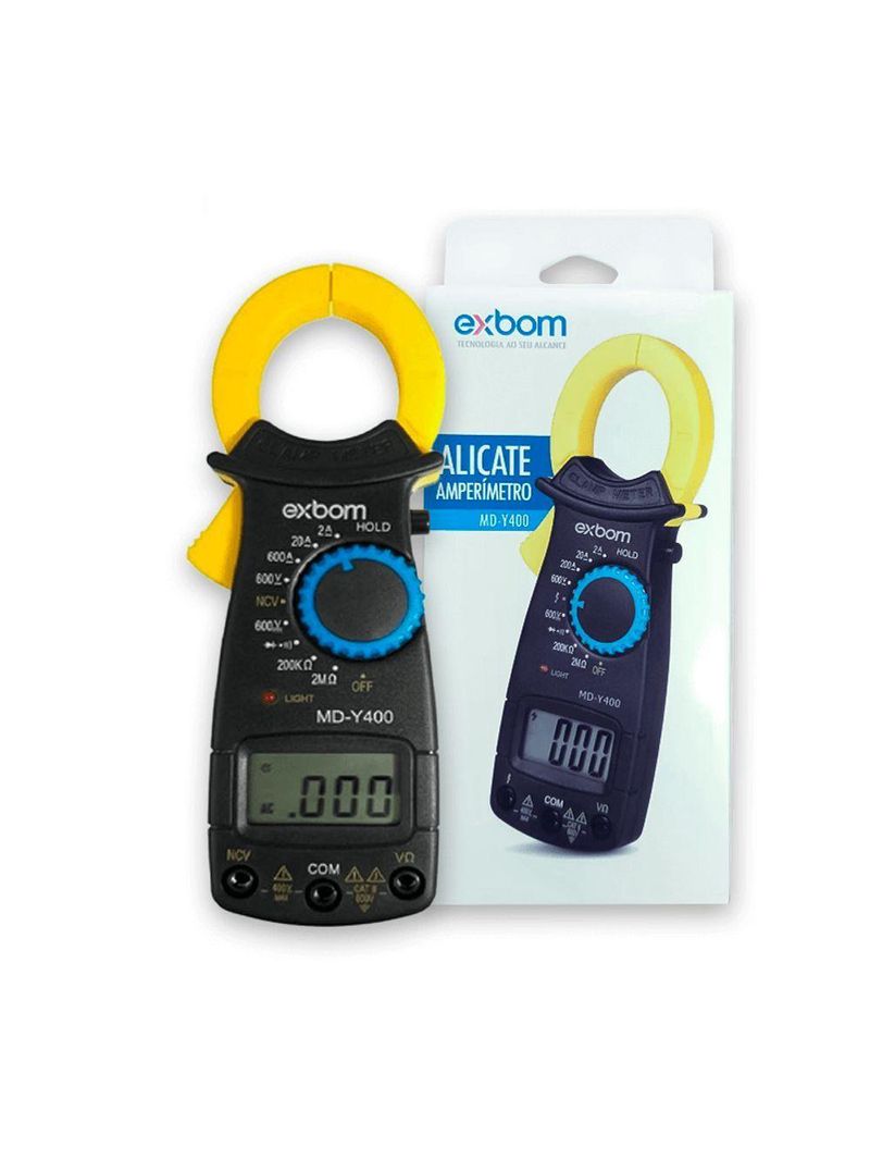 Alicate Amperímetro Digital Exbom Md-y400 200a