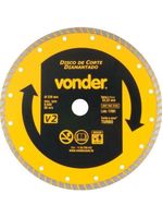 Disco De Corte Diamantado V2 Turbo 230mm - Vonder