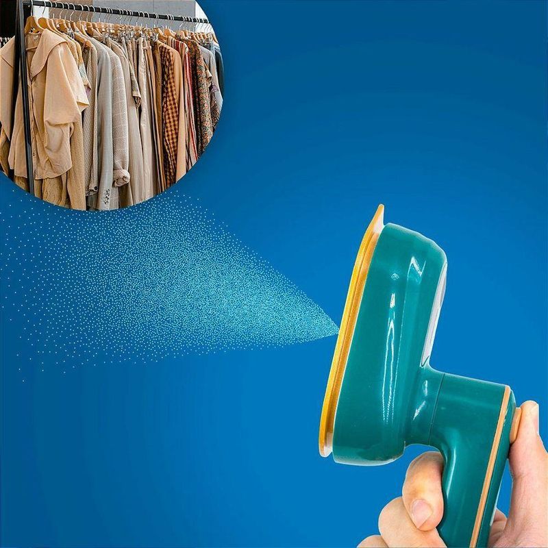 Mini Ferro de Passar Roupa Portátil a Vapor Grupo Shopmix Giratório 25W 50ML Verde 220V