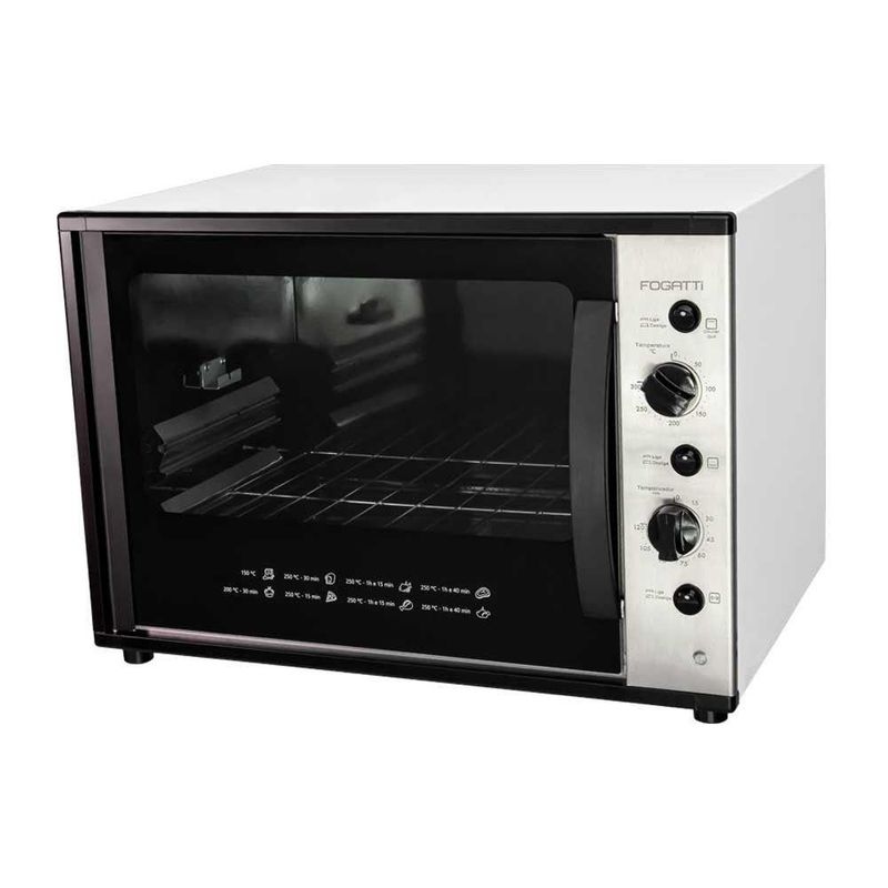 Forno Elétrico Bancada Smart 60s Com Espeto Giratório Fogatti Preto 110v