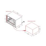 Forno Elétrico Bancada Smart 60s Com Espeto Giratório Fogatti Preto 110v
