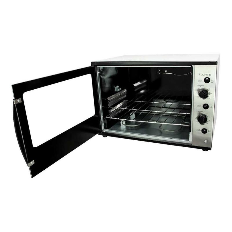 Forno Elétrico Bancada Smart 60s Com Espeto Giratório Fogatti Preto 110v