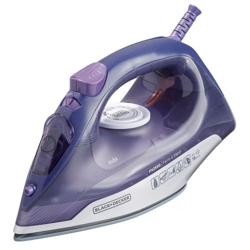 Ferro A Vapor Gliss FX2550 Black Decker Roxo/cinza 220V