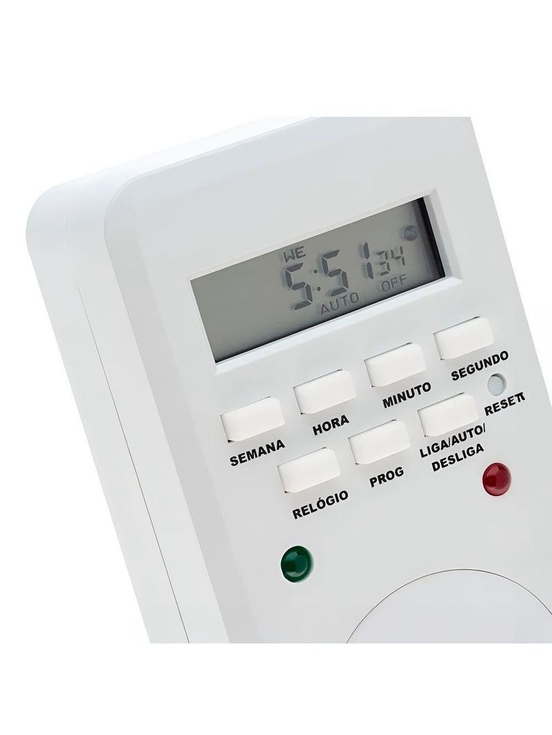 Timer Temporizador Digital Bivolt Tomada Contador Programável - Controle, Economia E Praticidade