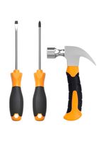 Conjunto Kit 3 Ferramentas Compacto – Martelo E Chaves Essenciais Para Reparos Rápidos