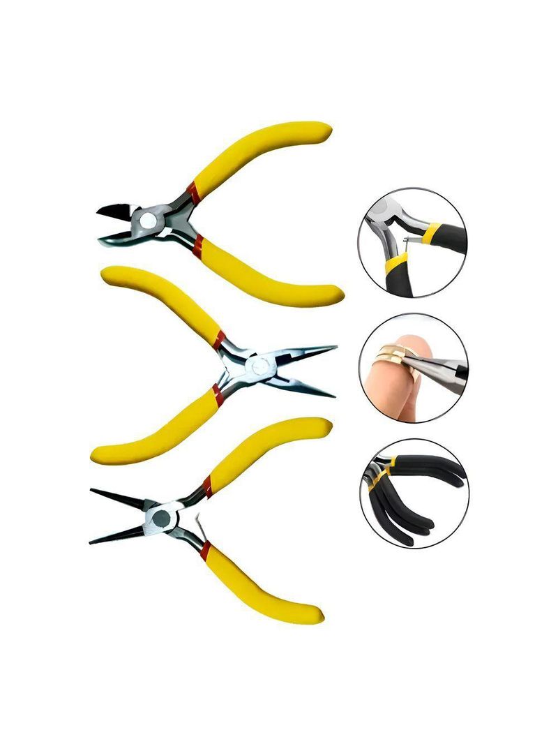 Conjunto De Alicates Elétricos Precisão, E Durabilidade Para Profissionais E Diy - Kit 3 Alicates