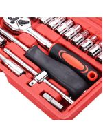 Conjunto De Ferramentas Socket 1-4 – 46 Peças Com Soquetes, Chaves E Acessórios Em Aço Cromo