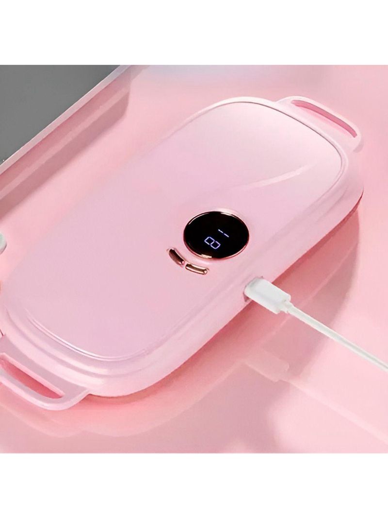 Massageador Térmico Abdominal Com Vibração – Alívio Para Menstrual E Dor Lombar Recarregável branco
