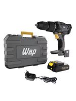 Parafusadeira e furadeira de impacto wap k21 id03 com acessórios - cinza e amarela