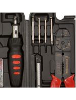 Kit De Ferramentas Completa 142 Peças Maleta Chaves Martelo Soquetes Jogo Multiuso Manuais
