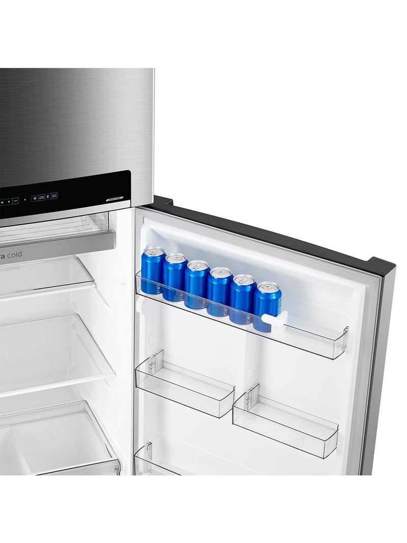 Geladeira midea frost free duplex md-rt611evk013, 473 litros inox com tecnologia inverter e painel touch – flexi-volt