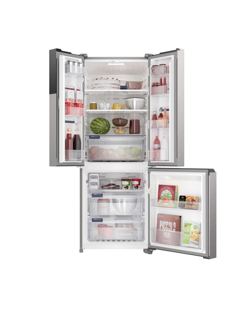 Geladeira electrolux im7s frost free inverter efficient autosense 3 portas inox look 480l