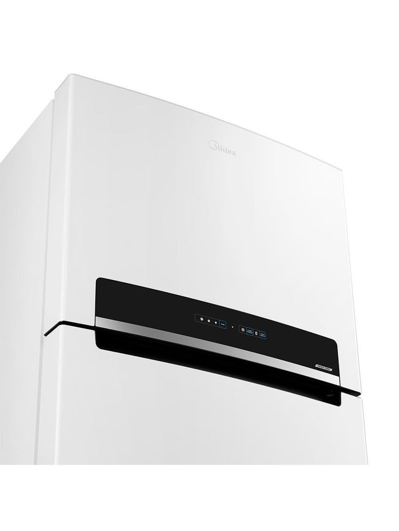 Geladeira midea frost free duplex md-rt611evk013, 473 litros branca com tecnologia inverter e painel touch – flexi-volt