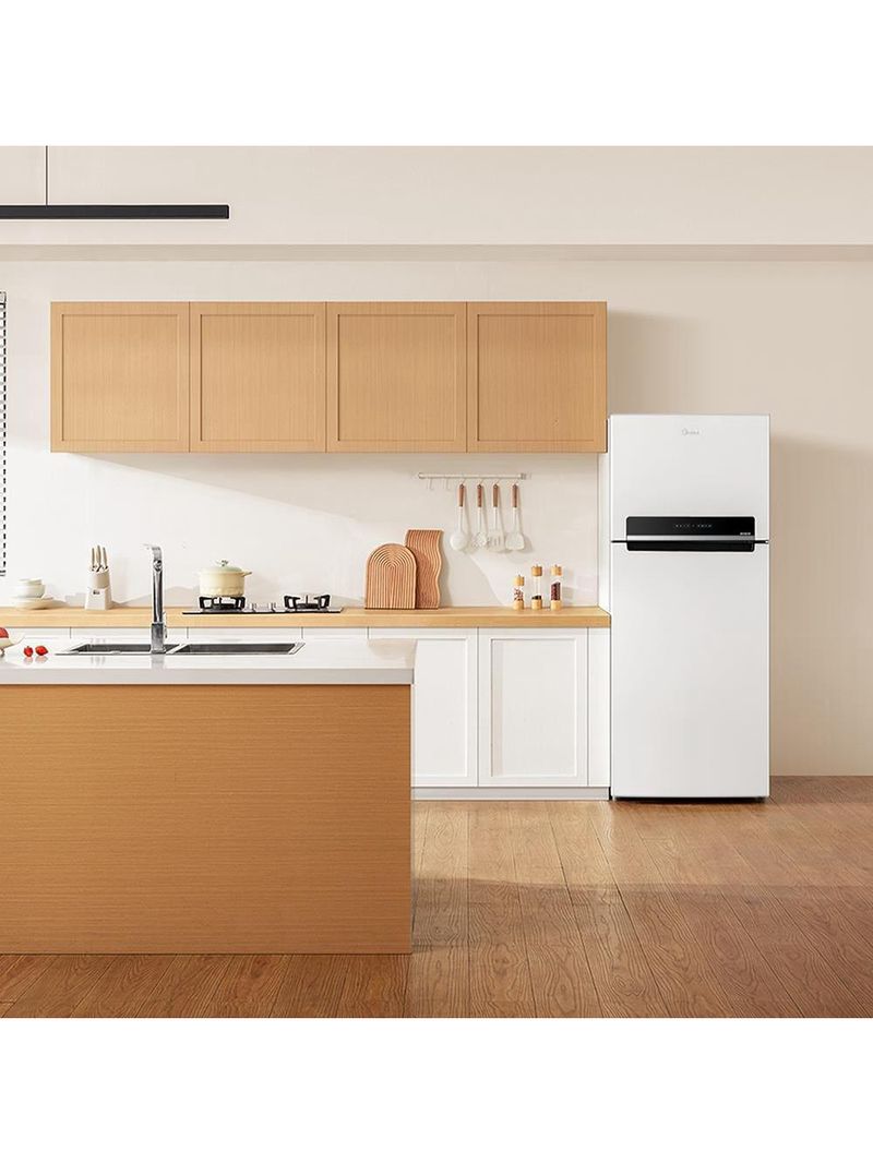 Geladeira midea frost free duplex md-rt611evk013, 473 litros branca com tecnologia inverter e painel touch – flexi-volt