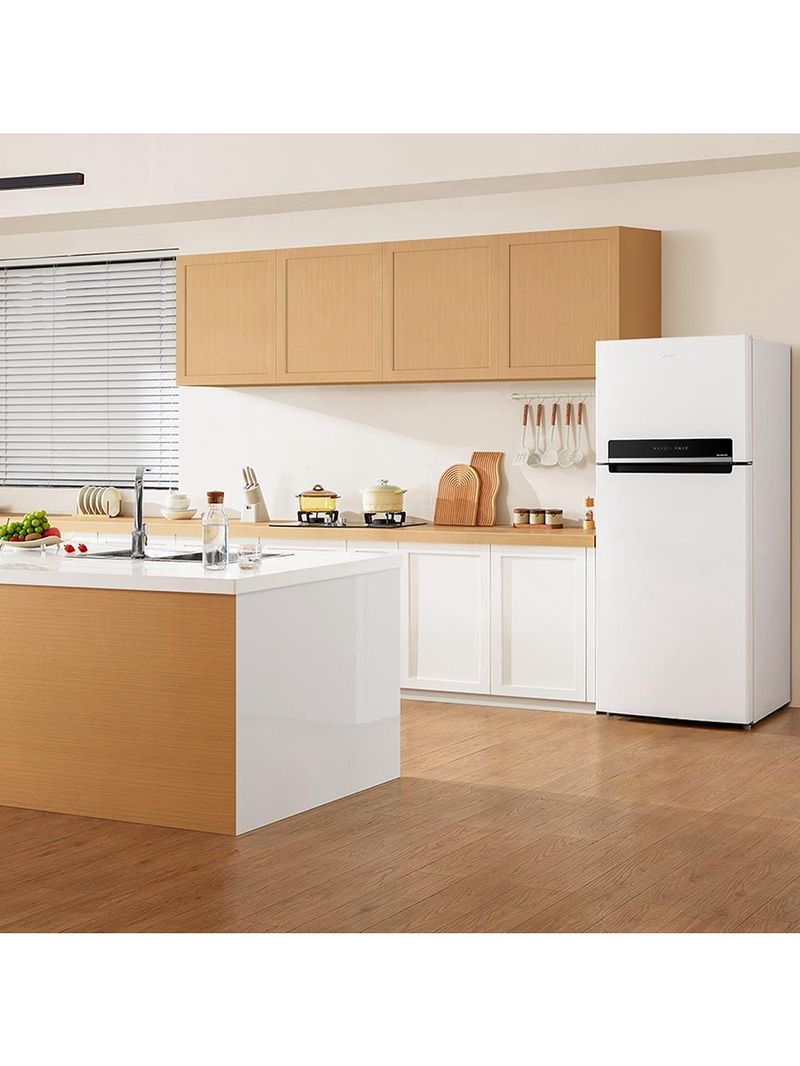 Geladeira midea frost free duplex md-rt611evk013, 473 litros branca com tecnologia inverter e painel touch – flexi-volt
