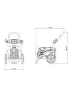 Lavadora de alta pressão tramontina 2100w de potência e 2300 psi, sistema stop total - preta e amarela