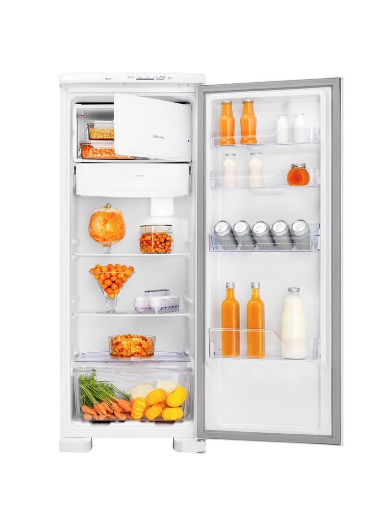 Geladeira electrolux degelo prático re31 com controle de temperatura 240l - branca