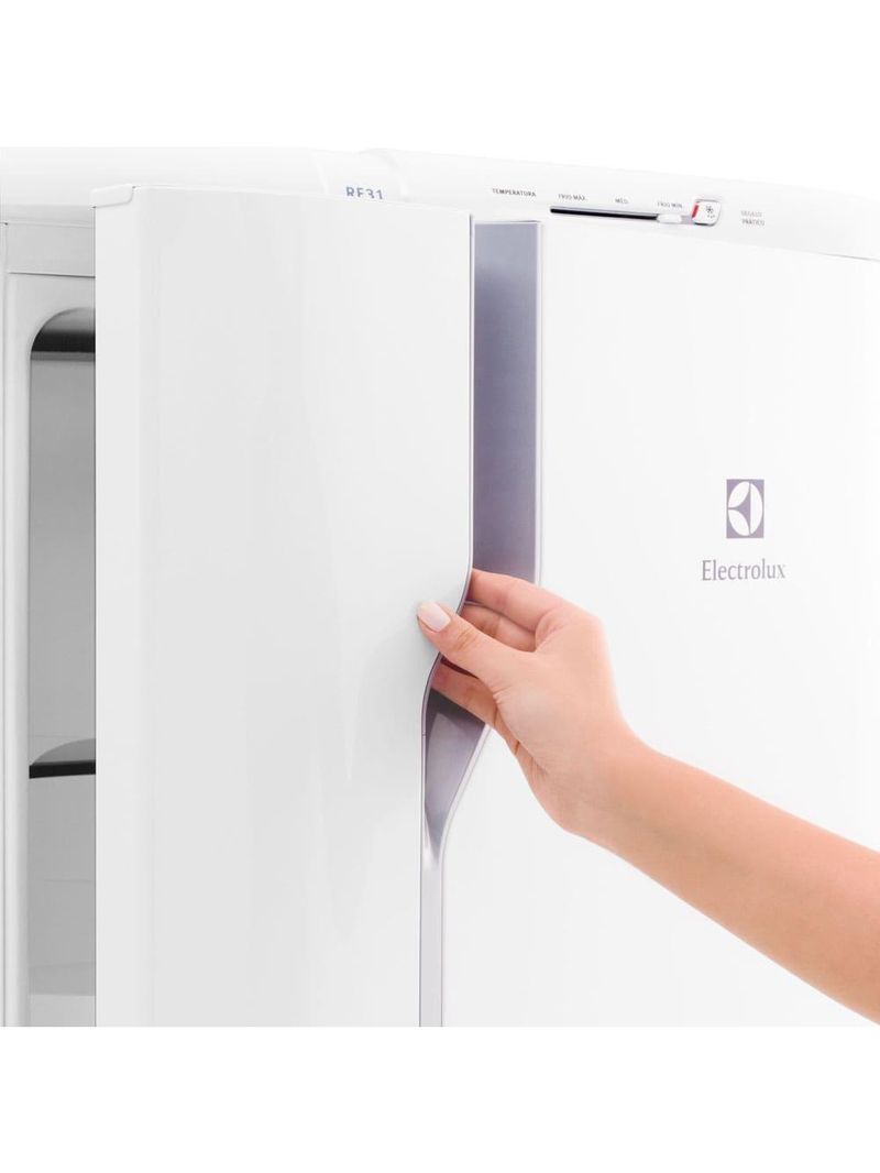 Geladeira electrolux degelo prático re31 com controle de temperatura 240l - branca
