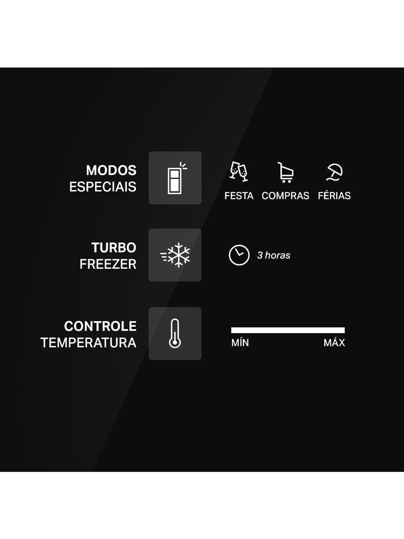 Geladeira brastemp duplex brm55fb frost free com painel click black e turbo freezer 463l – branca