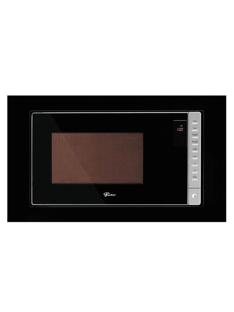 Micro-ondas Fischer Fit Line Embutir 25l Moldura Preta 110V Com Função Descongelar 34915(98445)