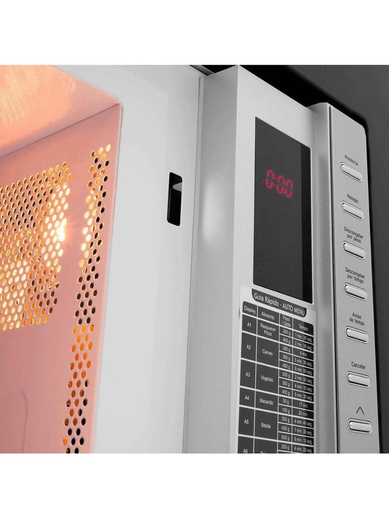 Micro-ondas Fischer Fit Line Embutir 25l Moldura Preta 110V Com Função Descongelar 34915(98445)